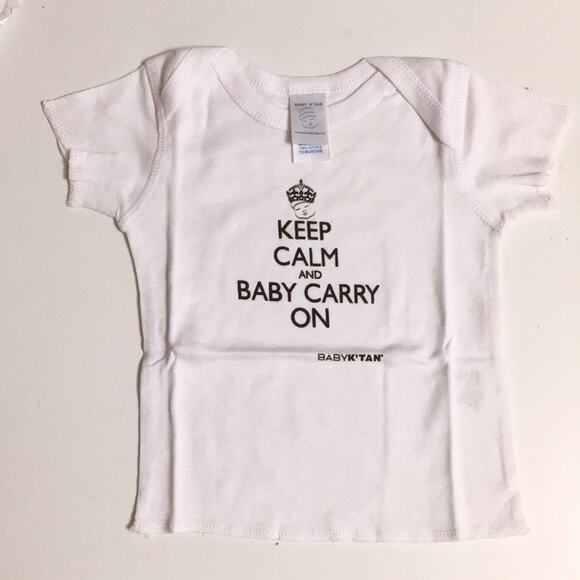 Baby K’TAN Keep Calm & Carry On top size 12m NWT - Picture 1 of 6